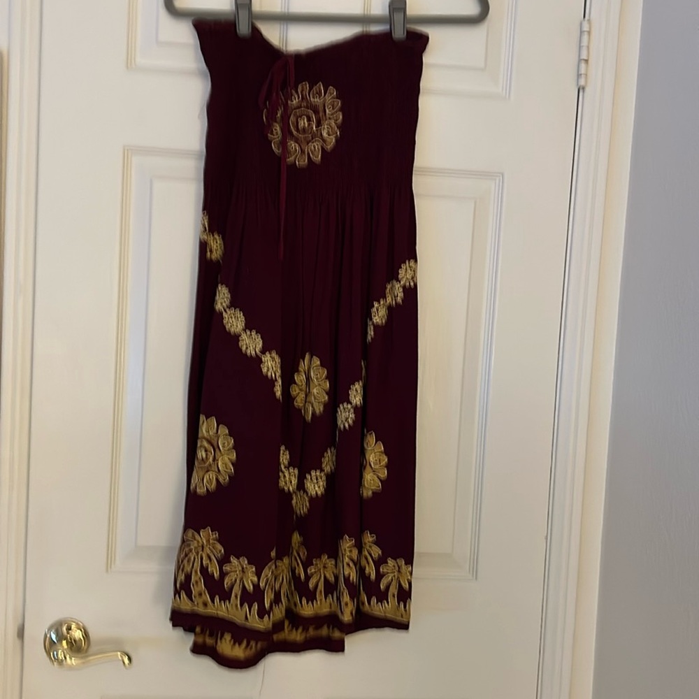 Summer burgundy dress